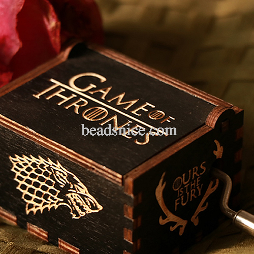 Music Box - Wood Laser Engraved Vintage Hand Cranked Cute Boxes Best Unique Gifts for Valentine's Day/Thanksgiving Day/Birthday/