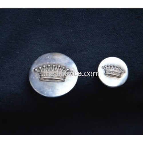 Sterling Silver Crown Buttons