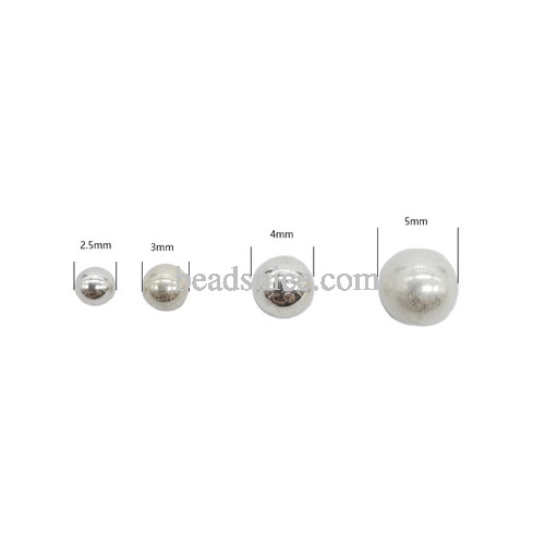 Sterling Silver Smooth Beads