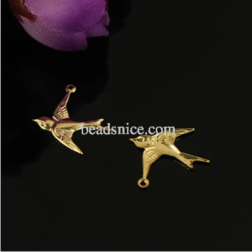 14K Gold Filled Lightweight Flying Sparrow Bird Charm