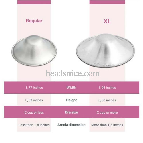 The Original Silver Nursing Cups Sterling Silver Nipple Shields for Nursing Newborn