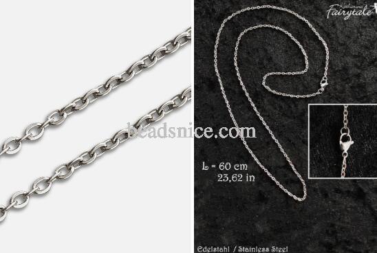 Stainless Steel Oval Necklace chains includes the clasp