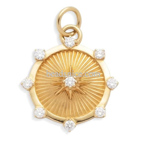 Diamond 14K gold pendant