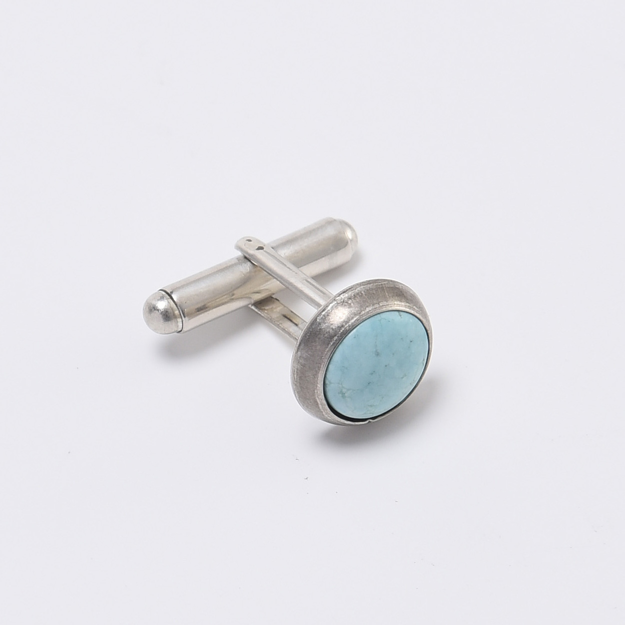 Turquoise sterling silver cufflinks customize gemstone for you