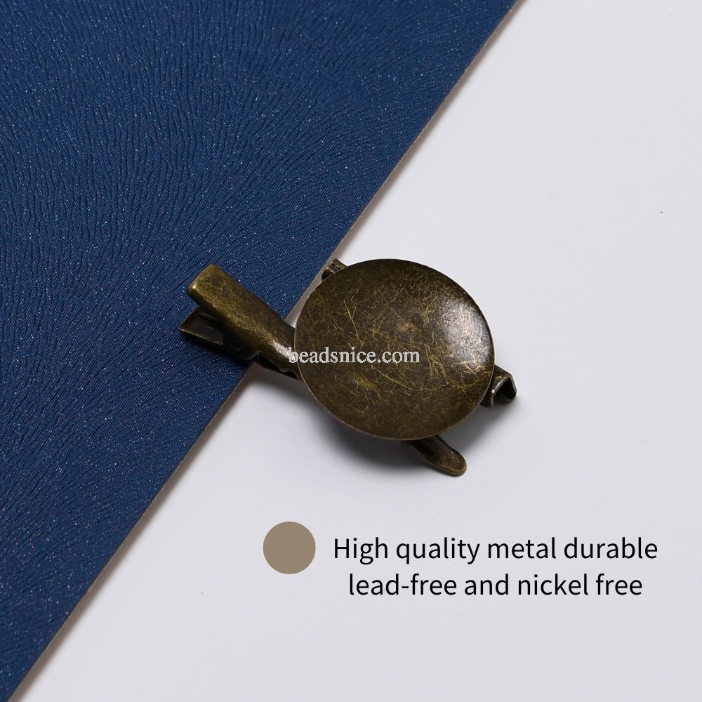 Jewelry brooch findings, iron, 39.8x25.5mm ,Nickel Free,Lead Free,