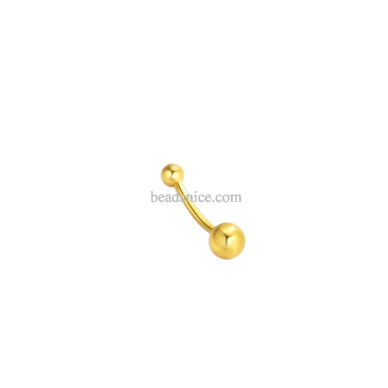 Gold navel nail pure gold 999 navel nail ring custom anti-allergic breast nail 18K gold