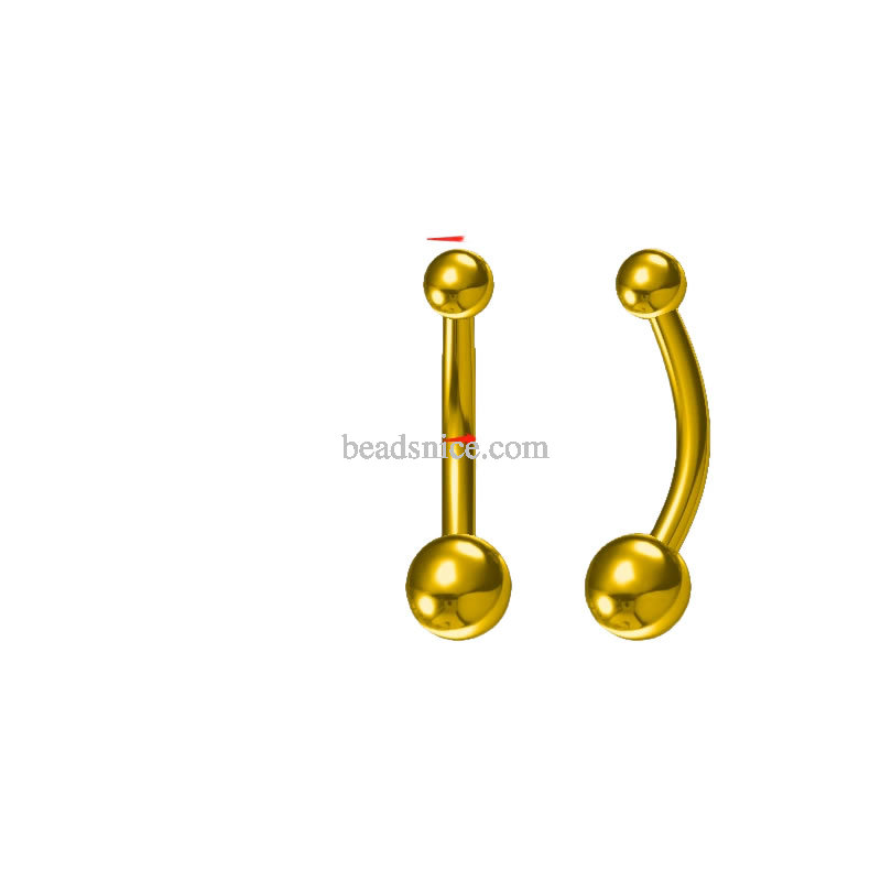 Gold navel nail pure gold 999 navel nail ring custom anti-allergic breast nail 18K gold