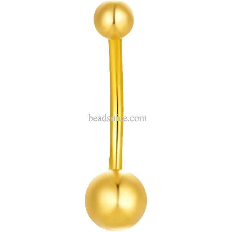 Gold navel nail pure gold 999 navel nail ring custom anti-allergic breast nail 18K gold