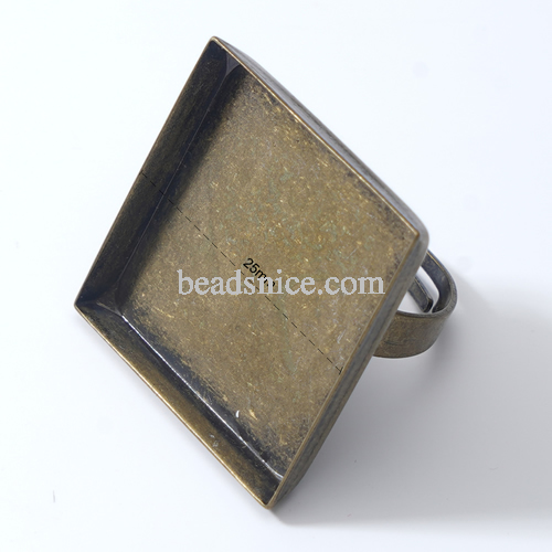 Brass Bezel Ring Settings,size:8 ,lead-safe,nickel-free