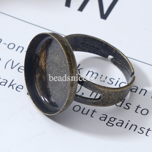 Pad ring base,Brass finger ring settings,lead-safe,nickel-free