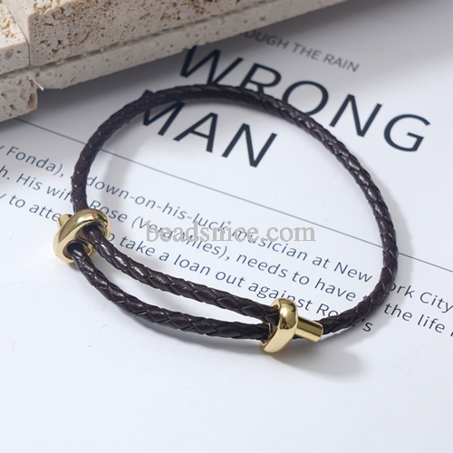 Leather woven rope bracelet