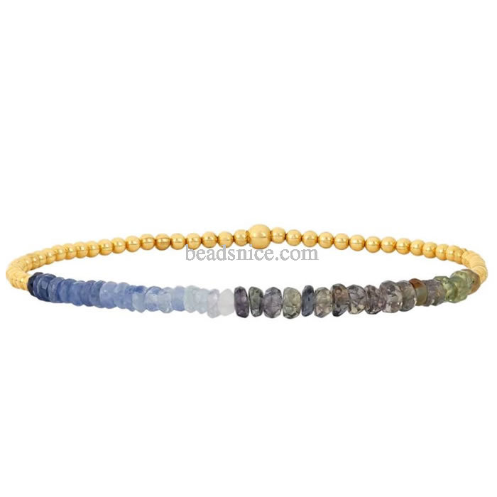 Signature bracelets sapphire ombre 14k Gold filled jewelry gifts
