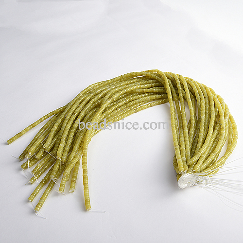 Natural Lemon Jade Stone Spacer Beads 4x2mm 38cm/str Flat Round Loose Semi Gemstone Caps for Making Bracelets Necklace