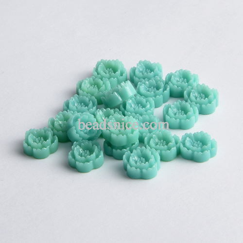 Rose Flower Resin Cabochons  Flatback Undrilled Floral Cameos for Scrapbooking DIY Crafts Wedding Decors