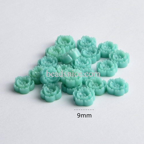 Rose Flower Resin Cabochons  Flatback Undrilled Floral Cameos for Scrapbooking DIY Crafts Wedding Decors