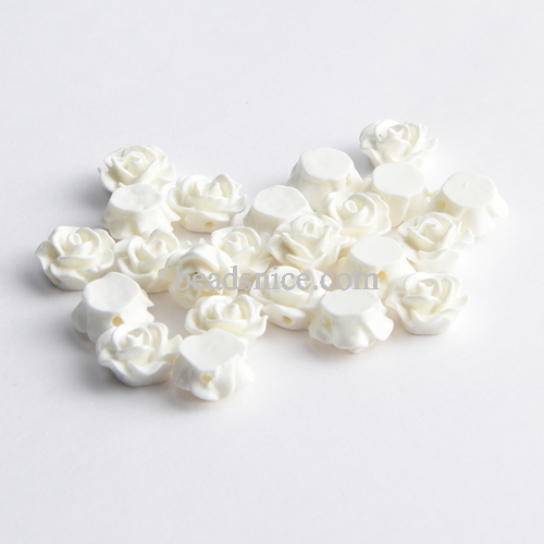 Rose Flower Resin Cabochons  Flatback Undrilled Floral Cameos for Scrapbooking DIY Crafts Wedding Decors