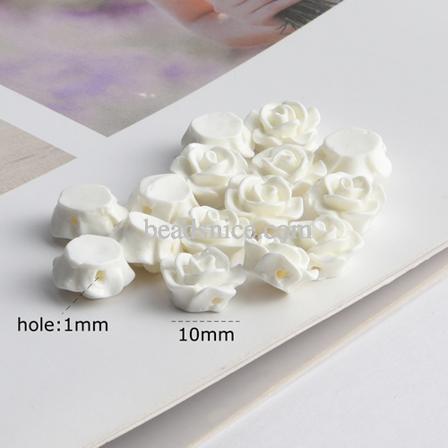 Rose Flower Resin Cabochons  Flatback Undrilled Floral Cameos for Scrapbooking DIY Crafts Wedding Decors