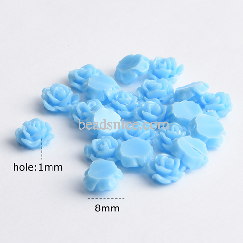 Rose Flower Resin Cabochons  Flatback Undrilled Floral Cameos for Scrapbooking DIY Crafts Wedding Decors