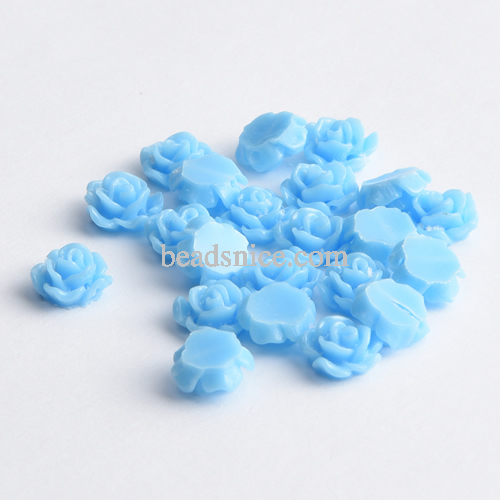 Rose Flower Resin Cabochons  Flatback Undrilled Floral Cameos for Scrapbooking DIY Crafts Wedding Decors