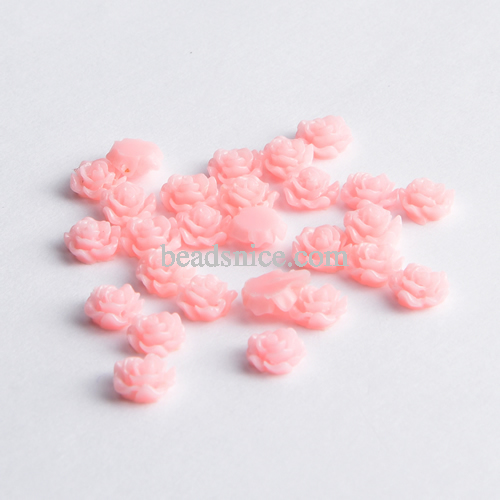 Rose Flower Resin Cabochons  Flatback Undrilled Floral Cameos for Scrapbooking DIY Crafts Wedding Decors