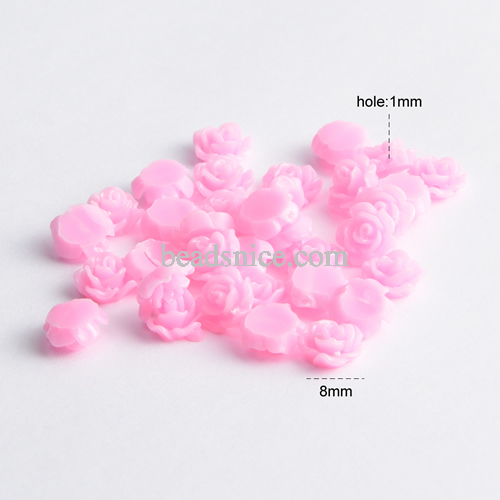 Rose Flower Resin Cabochons  Flatback Undrilled Floral Cameos for Scrapbooking DIY Crafts Wedding Decors