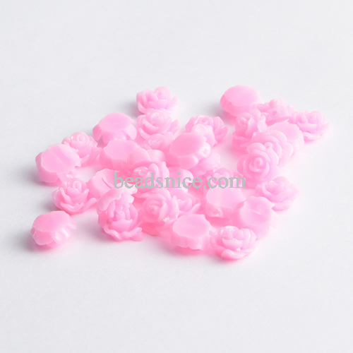 Rose Flower Resin Cabochons  Flatback Undrilled Floral Cameos for Scrapbooking DIY Crafts Wedding Decors