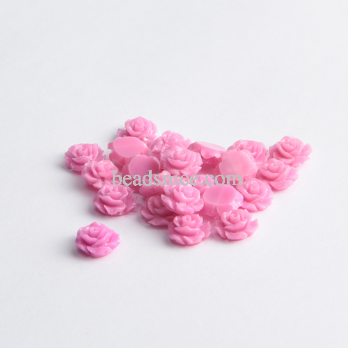 Rose Flower Resin Cabochons  Flatback Undrilled Floral Cameos for Scrapbooking DIY Crafts Wedding Decors