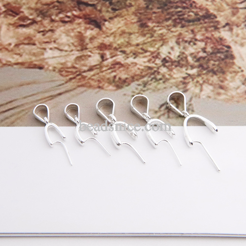 Sterling Silver Pinch Bails for Pendants Jewelry Pendant Findings