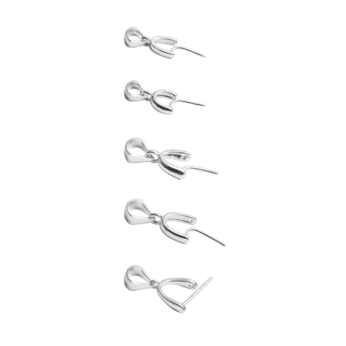 Sterling Silver Pinch Bails for Pendants Jewelry Pendant Findings