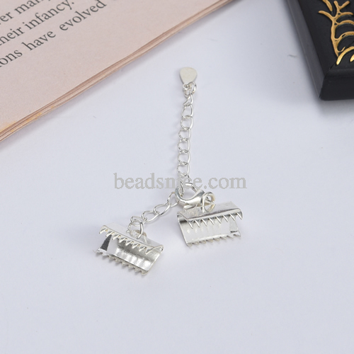 925 Sterling Silver Leather cord ends