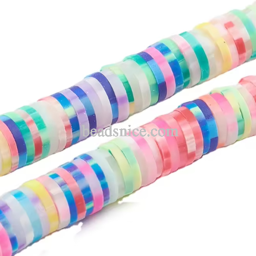 10 Strands Handmade Polymer Heishi Clay Beads Colorful For DIY Jewelry Crafts Supplies