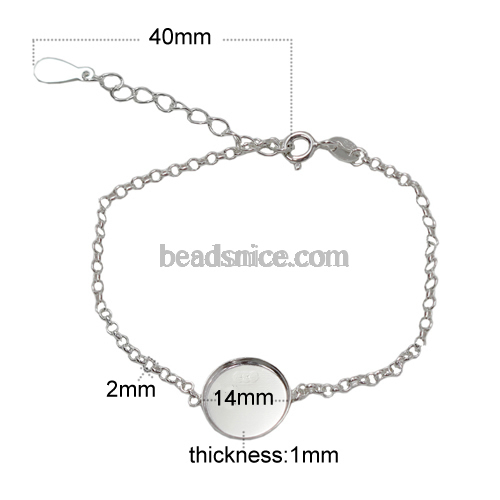 Sterling silver  bracelet base