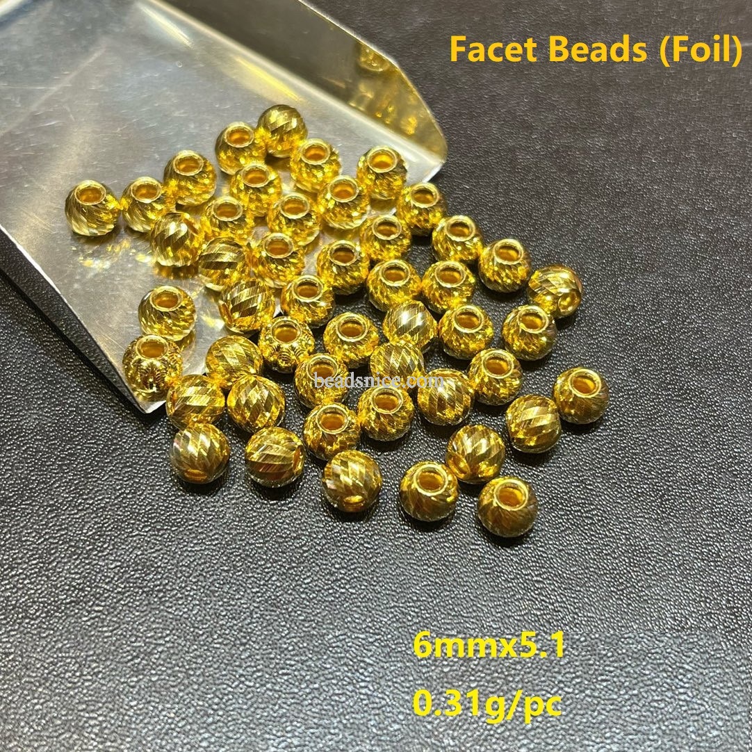 Facet Beads（Foil）6mm×5.1