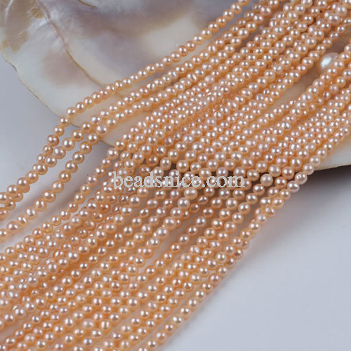 Natural Freshwater Pearl Punch 3-3.5mm Potato Beads