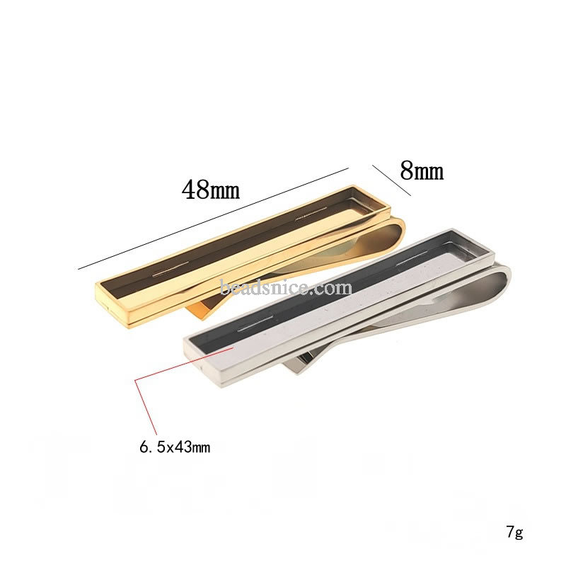 Stainless Steel Tie Clips