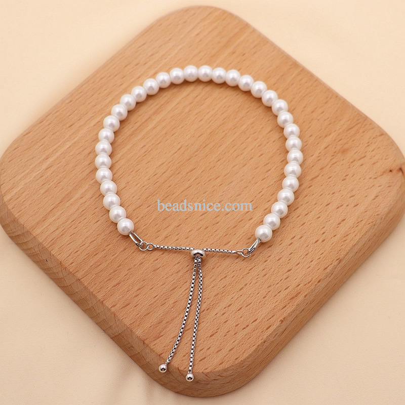 925 sterling silver silicone beads adjustable extension chain