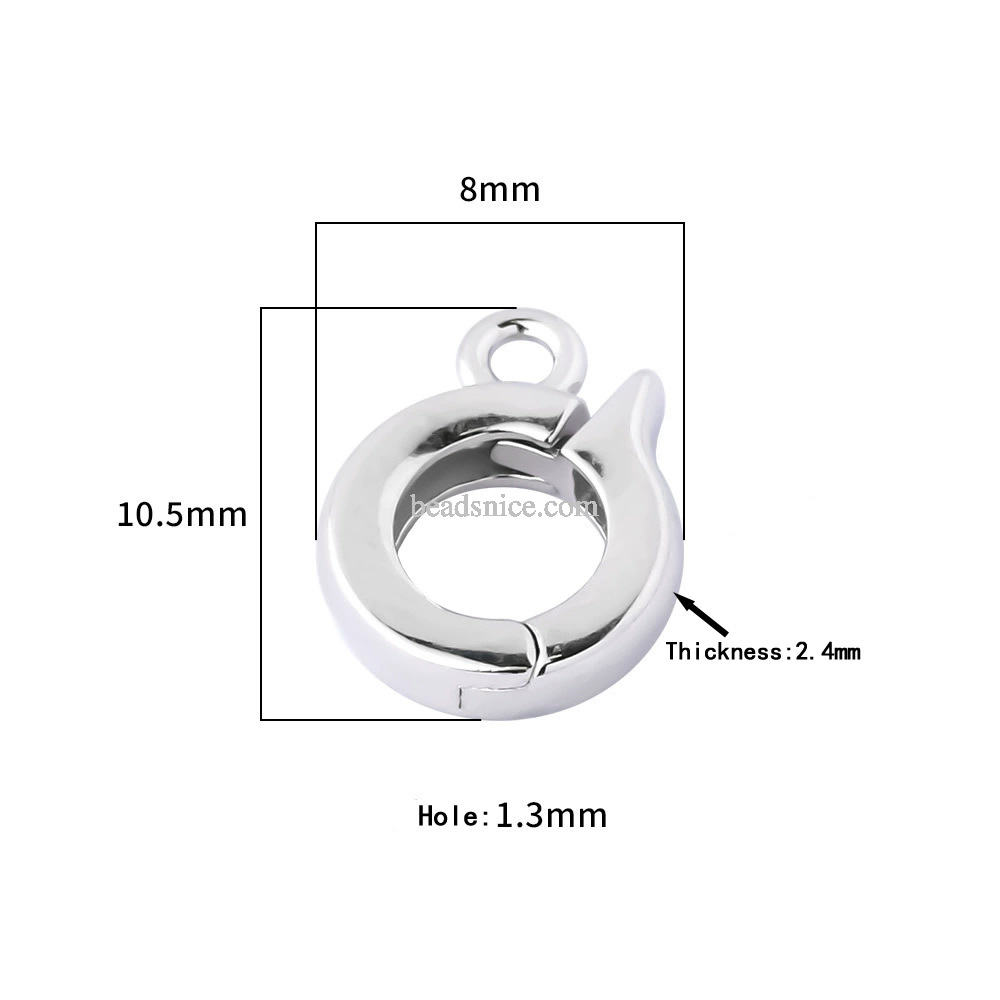 925 sterling silver round versatile pearl buckle connection pendant buckle handmade DIY jewelry buckle accessories