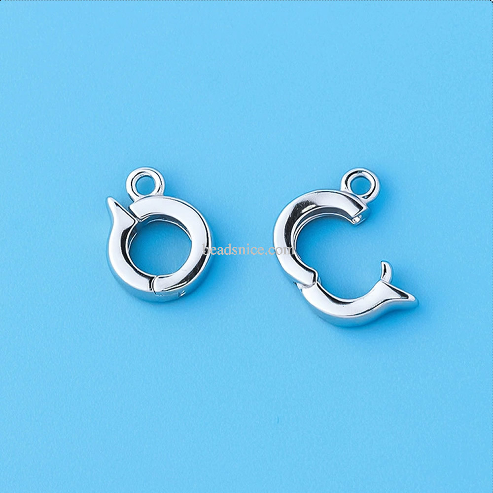 925 sterling silver round versatile pearl buckle connection pendant buckle handmade DIY jewelry buckle accessories