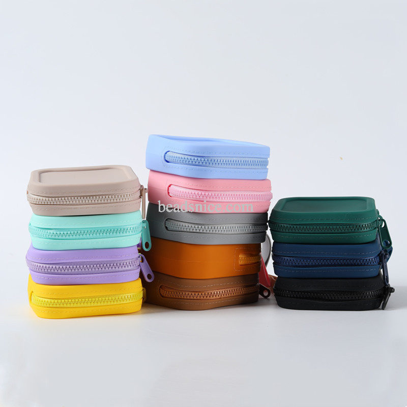 Silicone Square Baby Pacifier Box Baby Lanyard Mommy Bag Silicone Bear Pacifier Storage Box Pacifier Clip
