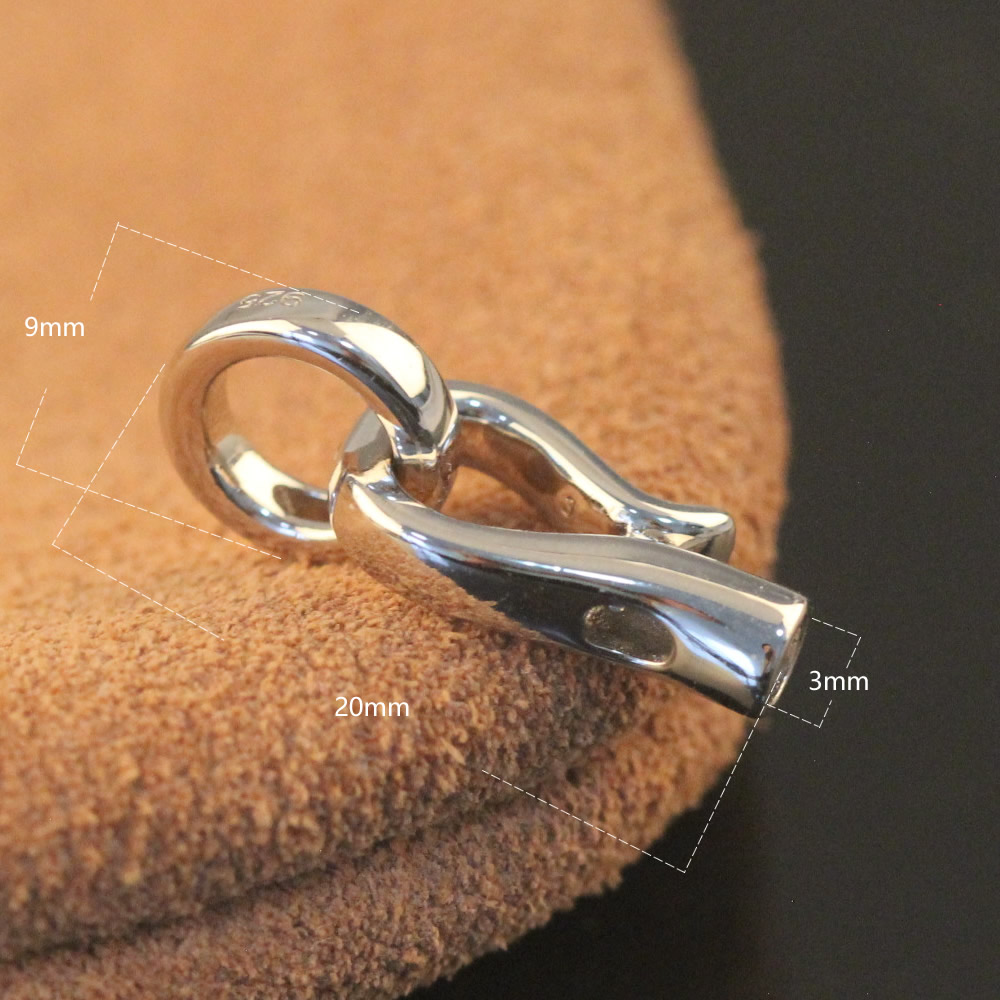 Sterling Silver Hook and Eye Clasp