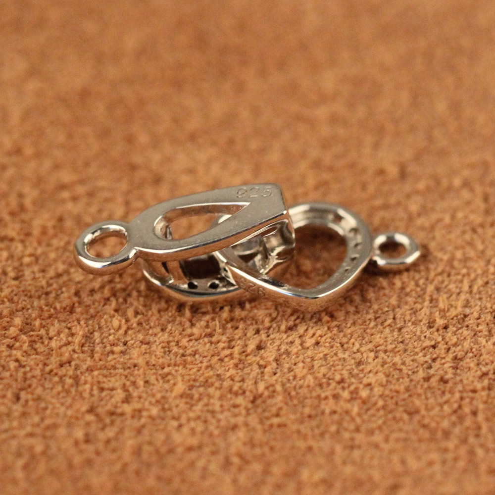 Sterling Silver Fold Over Necklace Clasp