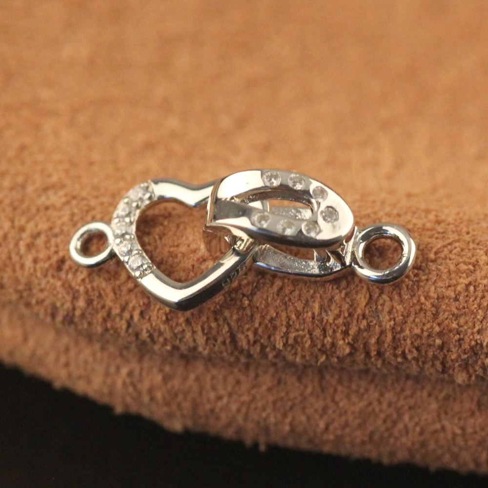 Sterling Silver Fold Over Necklace Clasp