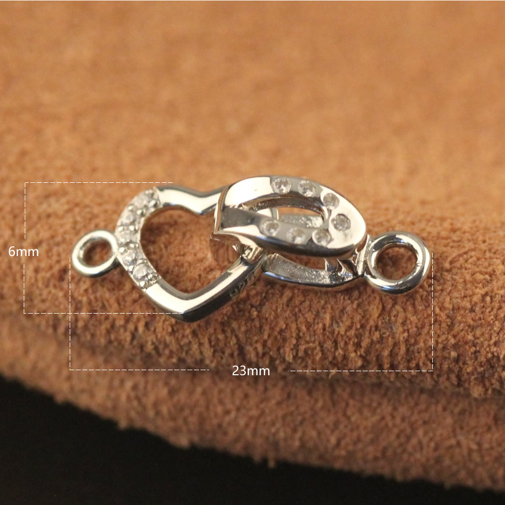 Sterling Silver Fold Over Necklace Clasp