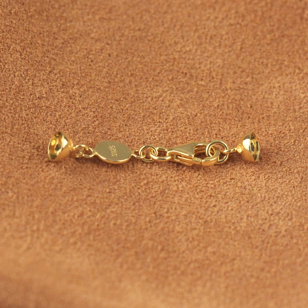 Sterling Silver Cord End Cap with Clasp