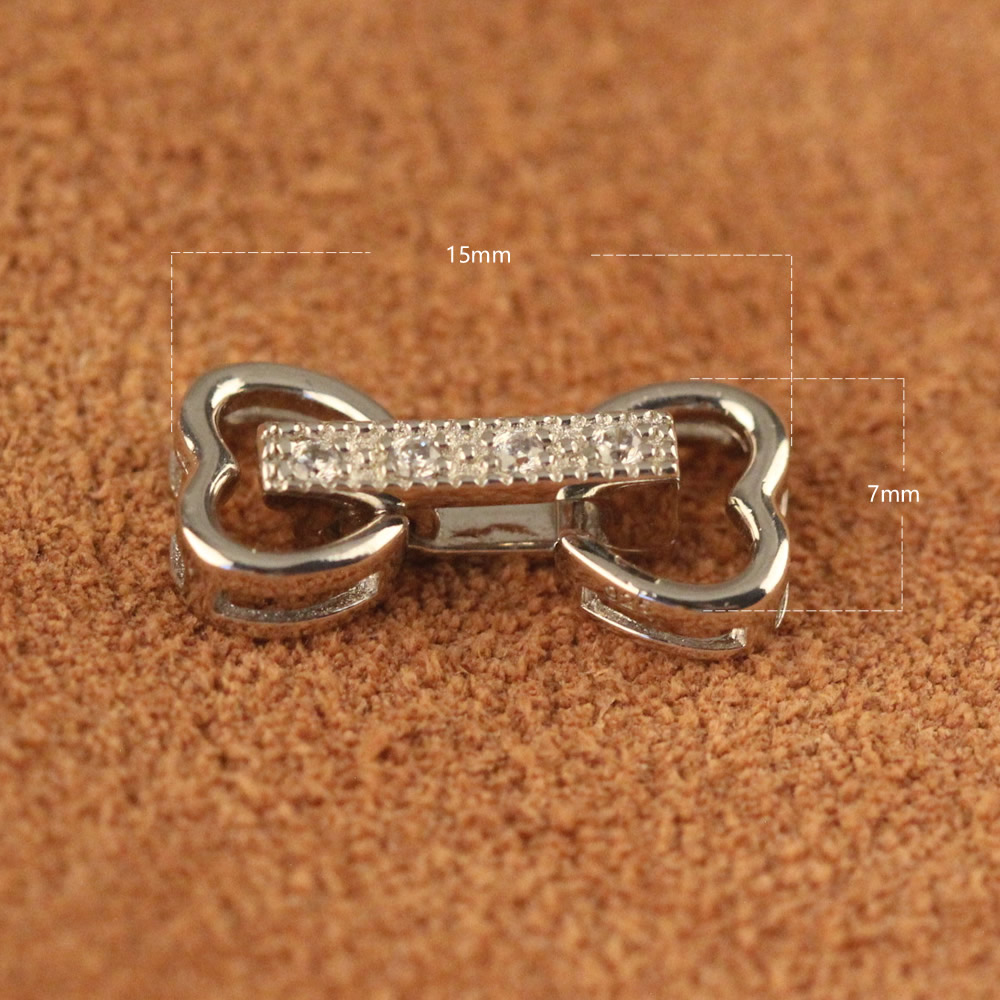 Sterling Silver Fold Over Necklace Clasp