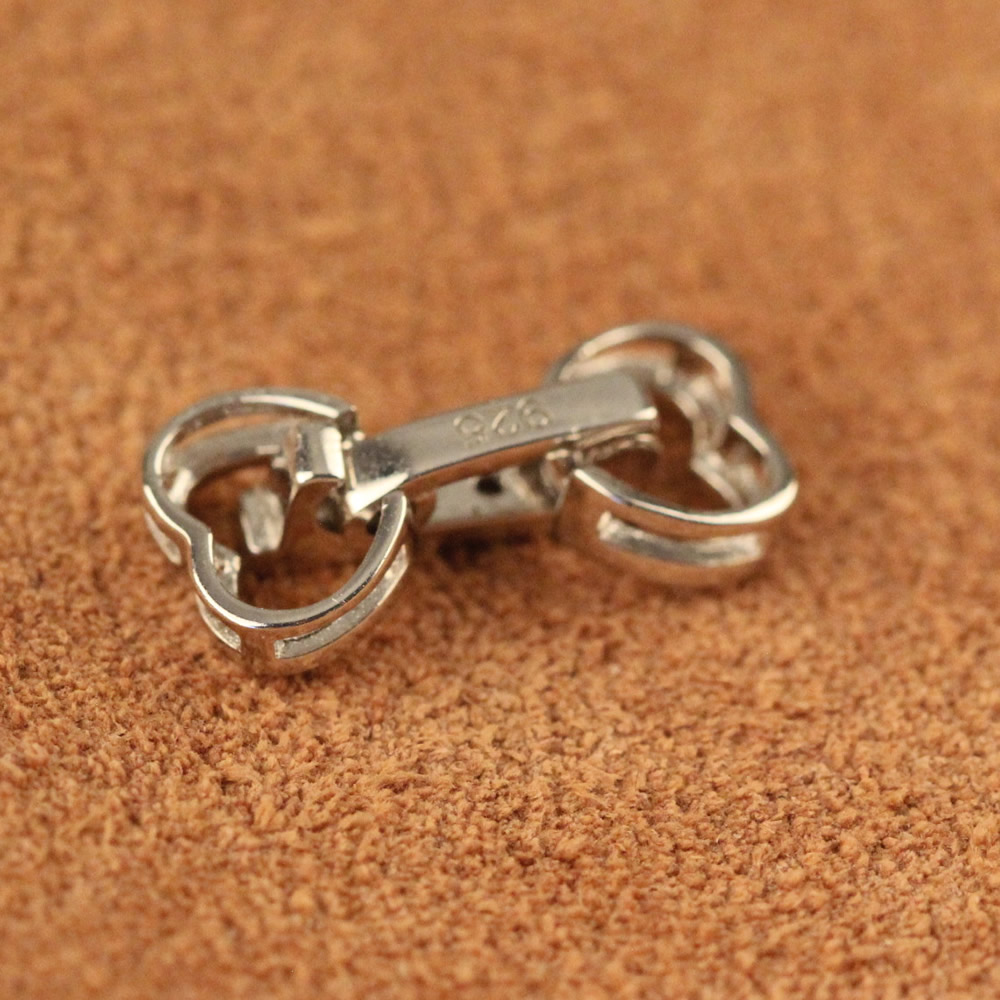 Sterling Silver Fold Over Necklace Clasp