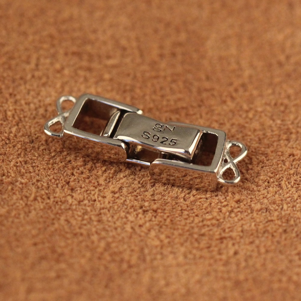 Sterling Silver Fold Over Necklace Clasp