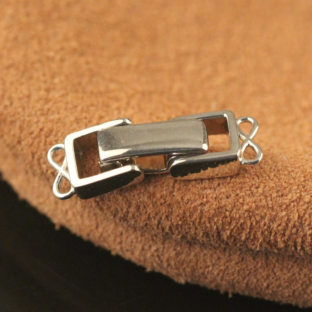 Sterling Silver Fold Over Necklace Clasp