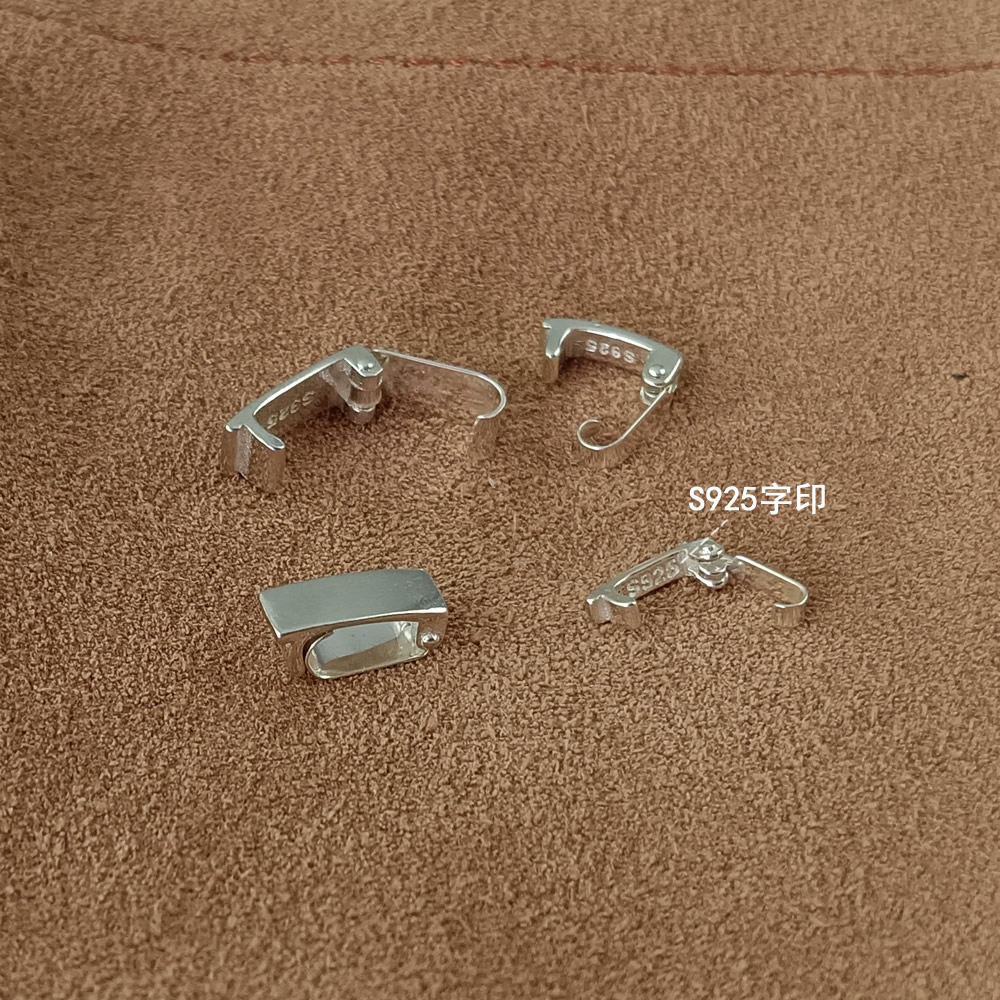 Sterling Silver clasp watch buckle