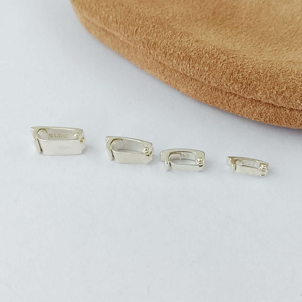 Sterling Silver clasp watch buckle